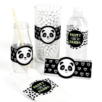 Big Dot of Happiness Party Like a Panda Bear - DIY Party Supplies - Baby Shower or Birthday Party DIY Wrapper Favors & Decorations - Set of 15