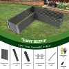 Cesicia 74x74x18 in White L-shaped Raised Garden Bed - 4 of 4