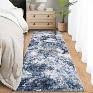 Washable Abstract Rug, Non-Slip, Soft, Modern Low Pile Carpet for Living Room, Bedroom, Dining Room, Playroom - 1 of 4