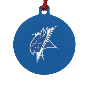 Elizabeth City State University Primary Logo Aluminum Holiday Christmas Tree Ornament  3.0" (7.6 cm) x 3.37" (8.6 cm) - 1 of 4