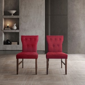 ChaletPosh Brown Wooden Dining Chair - 1 of 4