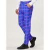 Lars Amadeus Men's Regular Fit Business Color Block Checked Trousers - 2 of 4