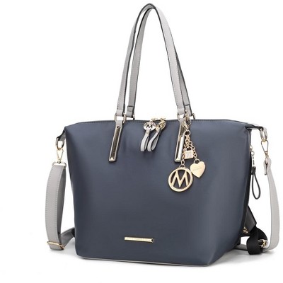 MKF Collection Layla Solid Tote Bag Convertible Backpack by Mia k