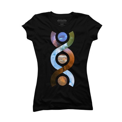 Junior's Design By Humans Helical By CmdrButts T-Shirt