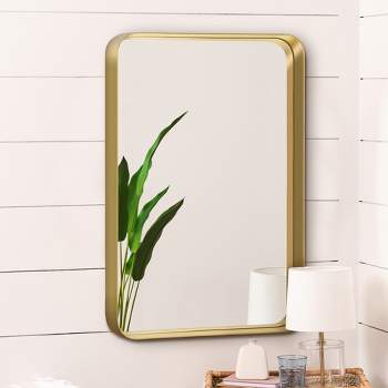 Neutypechic Metal Frame Arched Wall Mounted Mirror Decorative Wall Mirror