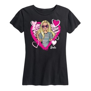 Women's - Barbie - Sketchy Hearts Barbie Short Sleeve Graphic T-Shirt - 1 of 4
