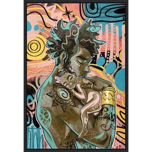 Amanti Art Father and Child by Justin Copeland Canvas Wall Art Print Framed 16 x 23-in. - 1 of 4