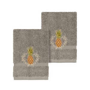 Linum Home Textiles 100% Turkish Cotton WELCOME Embellished Towel Set - 1 of 2