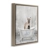 Stupell Industries Baby Zebra Bath Time Floating Frame Canvas Art, Brown, 25" x 25" - 2 of 4