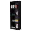 TOAOTBNBO 4 Tier Contemporary Bookcase and Bookshelves, Space-saving Tall Bookshelf for Home Office Narrow Display Book Shelf, Black - 2 of 4