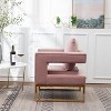 Roundhill Furniture Lenola Contemporary Upholstered Accent Arm Chair, Pink - 3 of 4