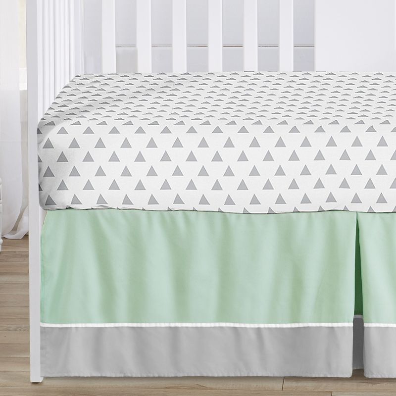 Sweet Jojo Designs Boy Girl Gender Neutral Unisex Baby Crib Bedding Set - Mod Arrow Collection Grey and Green 4pc, 5 of 8
