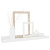 vidaXL Wall Shelves 4 pcs High Gloss White 15.7"x3.5"x1.2" - 3 of 4