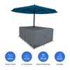 Covers&All Rectangle Table & Chair Set Cover, Umbrella Hole, 12 Oz Waterproof UV & Weather Resistant - 4 of 4