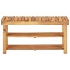 vidaXL Shoe Rack Bench Shoe Storage Organizer Shelf Holder Solid Acacia Wood - 2 of 4