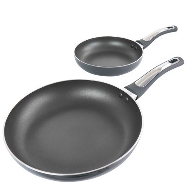 Oster Rigby 12 Inch Aluminum Nonstick Frying Pan In Blue With Pouring  Spouts : Target