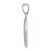 Black Bow Jewelry 14k White Gold Hollow Oval Miraculous Medal Pendant - 2 of 4