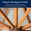 Best Choice Products 10ft Square Woodgrain Pattern 2-Tier Outdoor Solar LED Cantilever Umbrella w/ Base - 3 of 4