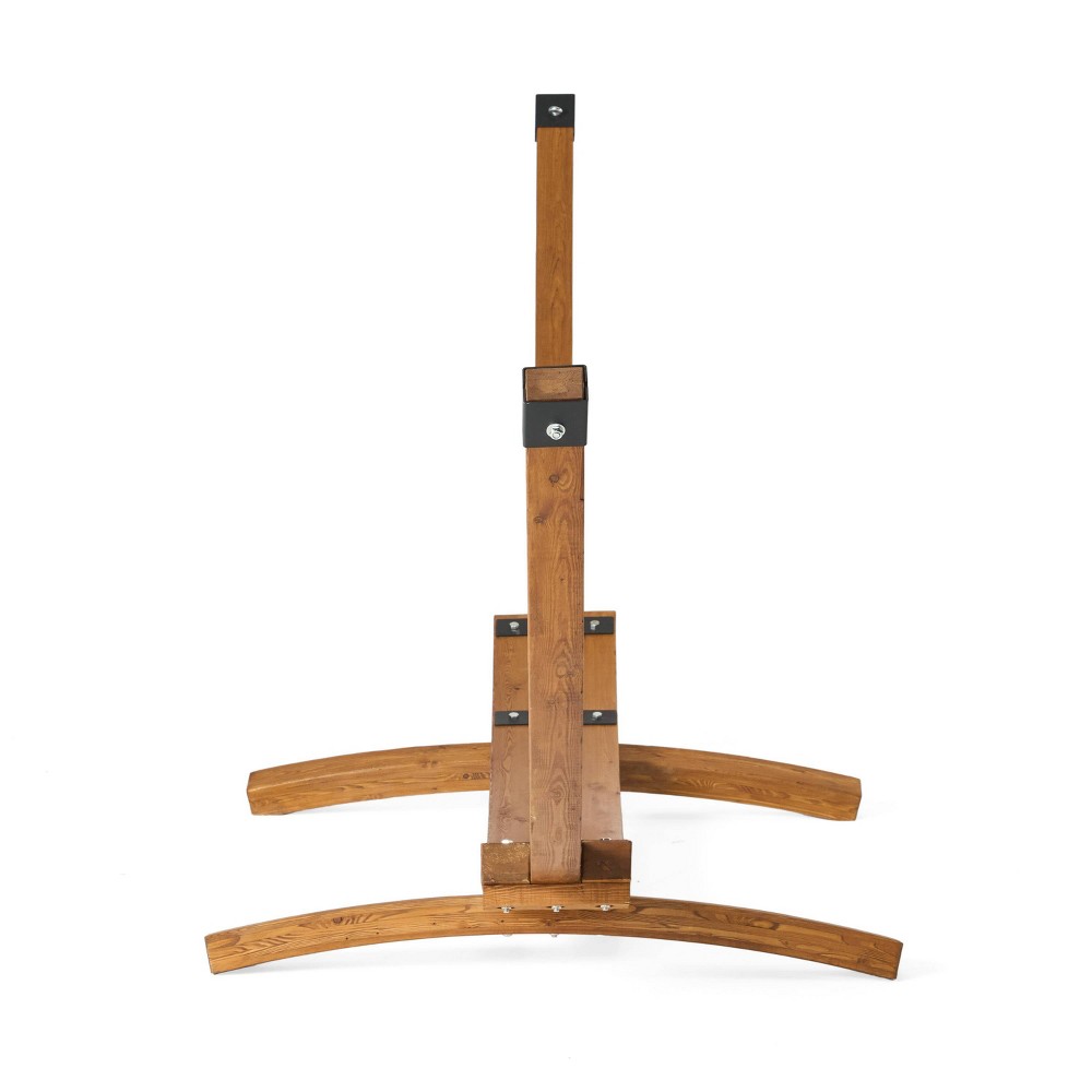 Richardson Larch Hammock Base - Teak: Weather-Resistant, Outdoor Swing Stand - Christopher Knight Home