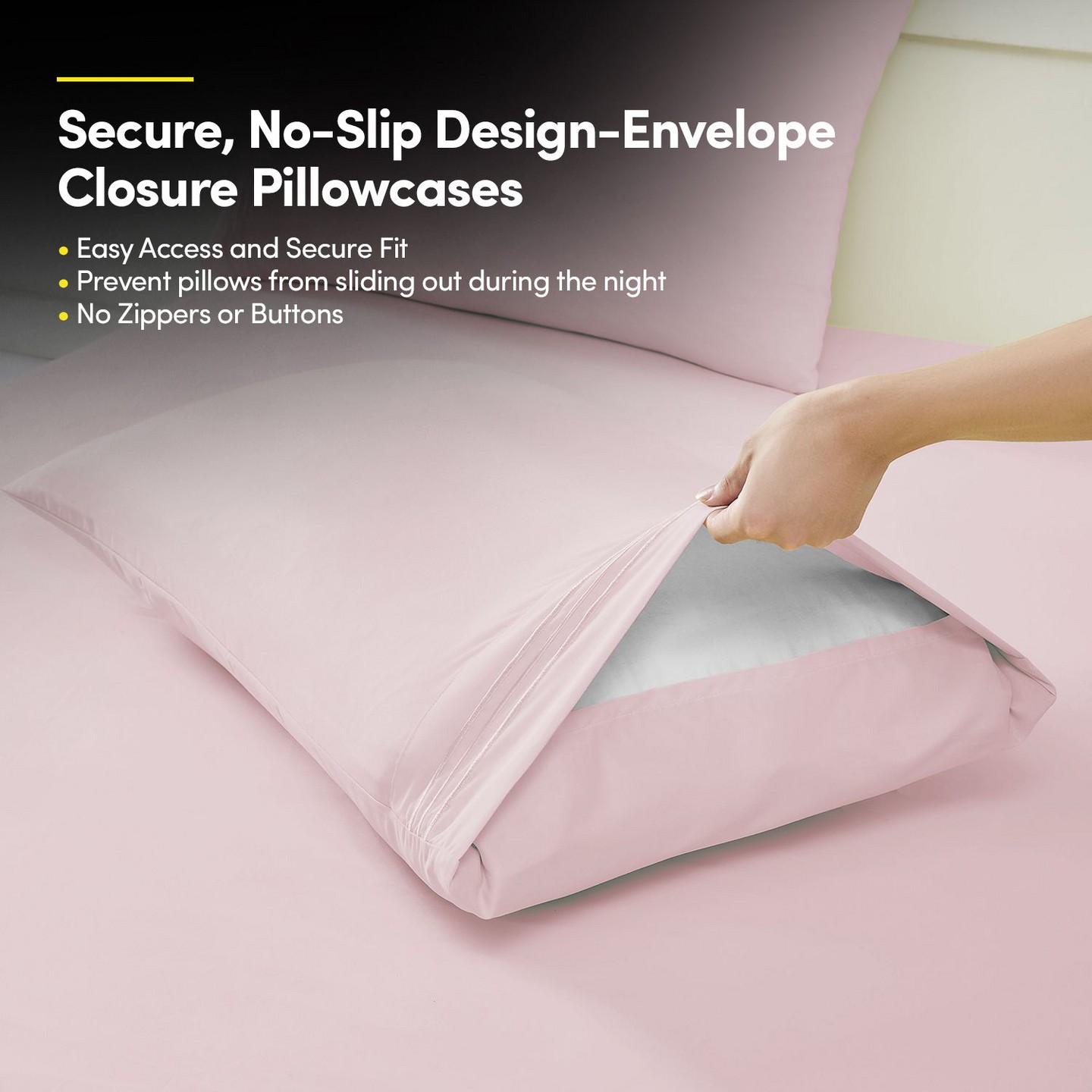 Постельное бельё Sweet Home Collections 7PC Queen Pinch Pleat Decorative Pintuck All Season Bedding Set, Gray/Pale Pink, цвет: Серый — фото 4