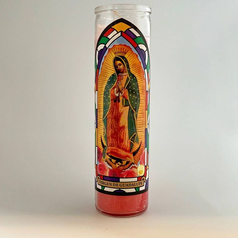 Jar Candle Virgen De Guadalupe Pink - Continental Candle, 3 of 8