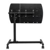 KTMBDW Small Standing Desk Mobile Portable Rolling Laptop PC Table on Wheels Adjustable Height Computer Workstation for Home Office, White - 4 of 4