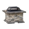 GDFStudio Jax Outdoor Lightweight Concrete Wood Burning Fire Pit, Natural Stone - 4 of 4