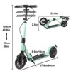 Foldable Lightweight Kick Scooter for Kids & Teens, Adjustable Height, Dual Brakes, Shock Absorbing, Portable Scooter - 4 of 4