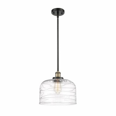 Bell - 1 Light Stem Hung Mini Pendant In Industrial Style-10 Inches Tall and 12 Inches Wide