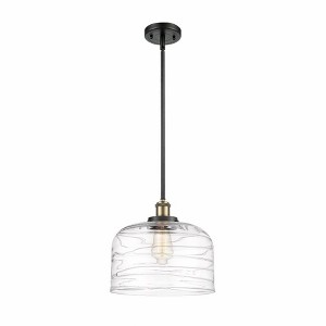 Bell - 1 Light Stem Hung Mini Pendant In Industrial Style-10 Inches Tall and 12 Inches Wide - 1 of 1