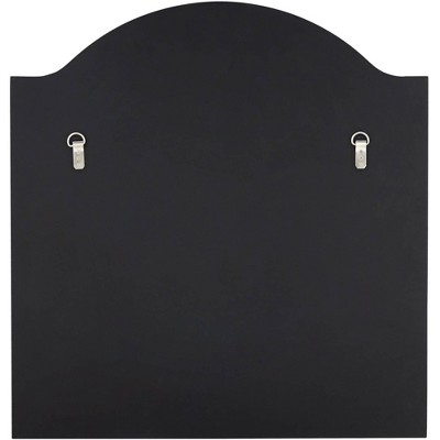 Arch Top Square Vanity Wall Mirror with Matte Black Frame