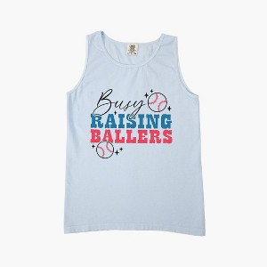 Simply Sage Market Women's Busy Raising Ballers Baseball Garment Dyed Heavy Weight Tank - 1 of 2
