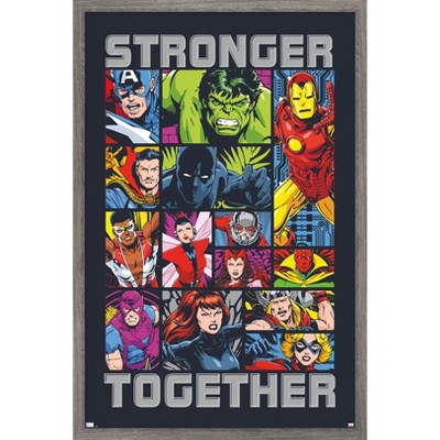 Trends International Marvel Avengers: Beyond Earth's Mightiest - Stronger Together Framed Wall Poster Prints