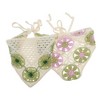 Unique Bargains Knitted Triangle Bandana Beige 2Pcs - 3 of 4