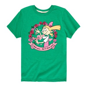 Boys' - Hey Arnold! - Valentine's I Love You Short Sleeve Graphic T-Shirt - 1 of 4