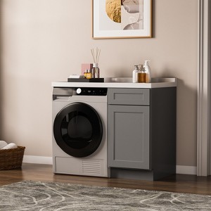 Kitchen Base Cabinet, Unassembled Cabinet with Adjustable Shelf without Top - 1 of 4