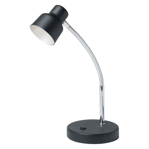 12.5 Traditional Metal Gooseneck Table Lamp (Includes LED Light Bulb)  Black - Ore International