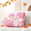 Amelie Home Chenille Knit Soft Cozy Throw, Reversible Festive Pattern, Fall Gift Blanket, Stylish Autumn Decor for Couch Bed - 3 of 4