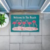 Stupell Industries Flamingo Beach Greetings Printed Outdoor Door Mat, design by Darlene Seale, 18"x30" - 3 of 4