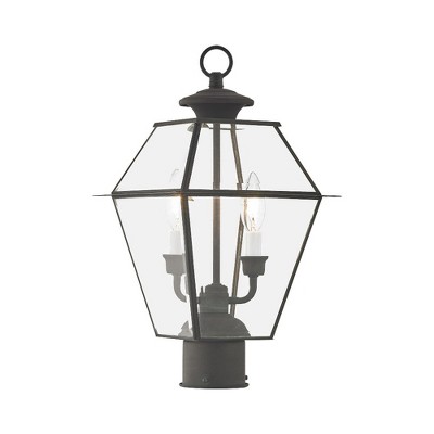 Livex Lighting Westover 2 - Light Post Light in  Charcoal