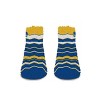 NBA Golden State Warriors Fan Fuzzy Socks: Multi-Stripe Logo Ankle Knit - 2 of 3
