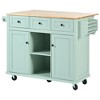 NicBex Mobile Kitchen Island Cart Kitchen Carts on Wheels with Storage, 3 Drawers, 2 Shelves, and 2 Cabinets for Kitchen - 4 of 4