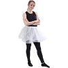 BellaSous Women’s Black Multi-Layered Tutu Skirt, Adult Costume and Dress-Up Skirt for Halloween- White - 2 of 4