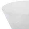 Kumasinova 18" Striking Hourglass-Shaped Outdoor End Table,Lightweight Concrete Patio Side Table for Porch&Garden,Versatile Decor Piece,Antique White - 3 of 4