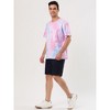 Lars Amadeus Men's Summer Tie-Dye Design Tee Short Sleeves Hip Hop Printed T-Shirt - 4 of 4
