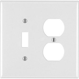 Leviton White 2 gang Thermoplastic Nylon Duplex/Toggle Wall Plate 1 pk - 1 of 1