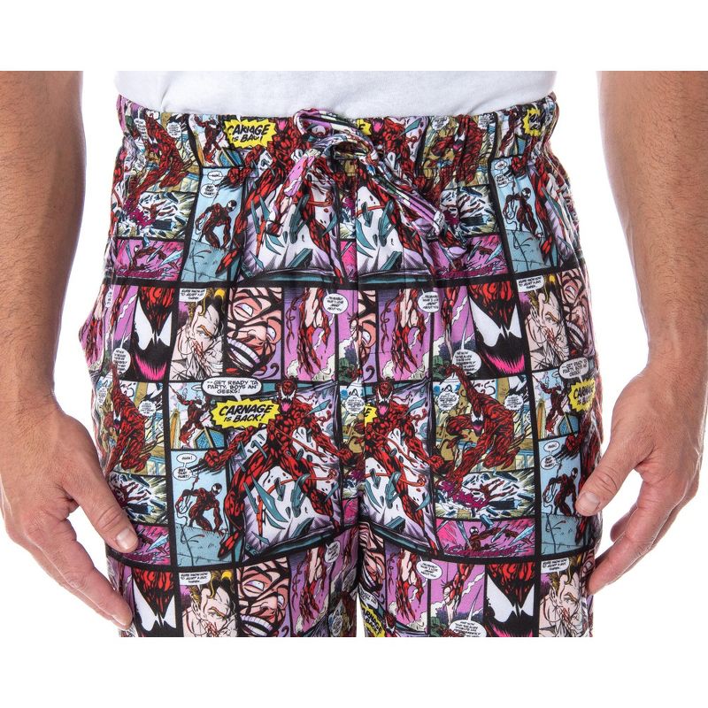 Marvel Men's Carnage Comic Book Allover Design Sleep Lounge Pajama Pants Multicolor, 2 of 5