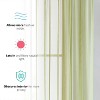 HLC.ME Sheer Voile Transparent Window Treatment Rod Pocket Curtain Panels - Set of 2 - 3 of 4