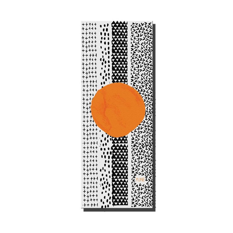 Yune Yoga The Bowie Dual Sided Yoga Mat - White/Orange/Black (6mm), 1 of 9