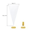 Unique Bargains OPP Material Transparent Cone Shape Treat Bags with Twist Ties 200 Pcs - 2 of 4